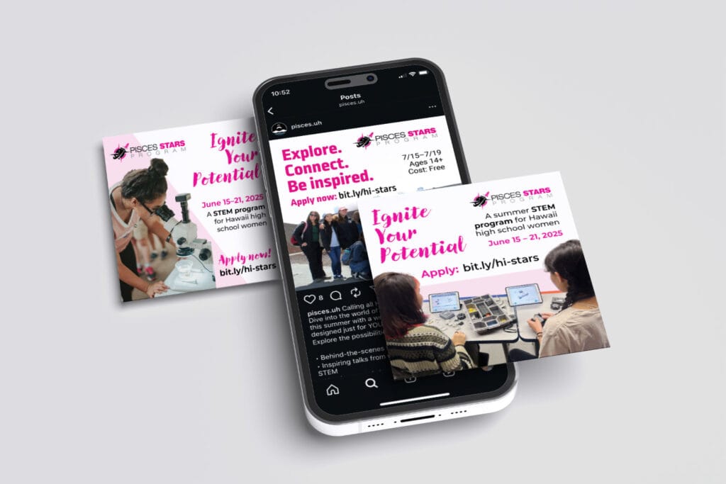 Social media ad example for educational program