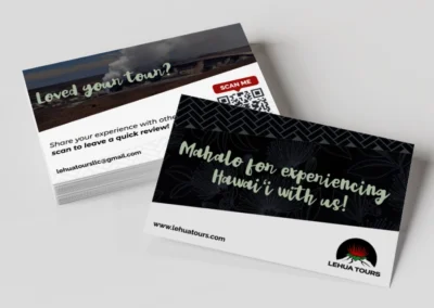 Lehua Tours review cards design