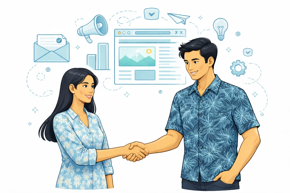 Shaking Hands Two people agreeing to a partnership and shaking hands.